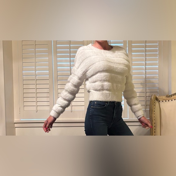 Milly fuzzy stripes snow bunny sweater - Picture 7 of 15